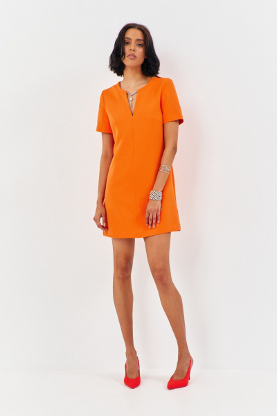Платье FLAIM 1188 оранжевый - фото 5