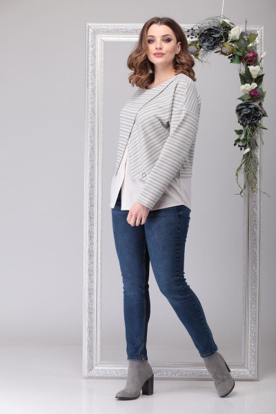 Джемпер Michel chic 755 бежевый - фото 5