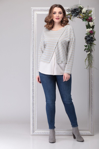 Джемпер Michel chic 755 бежевый - фото 2