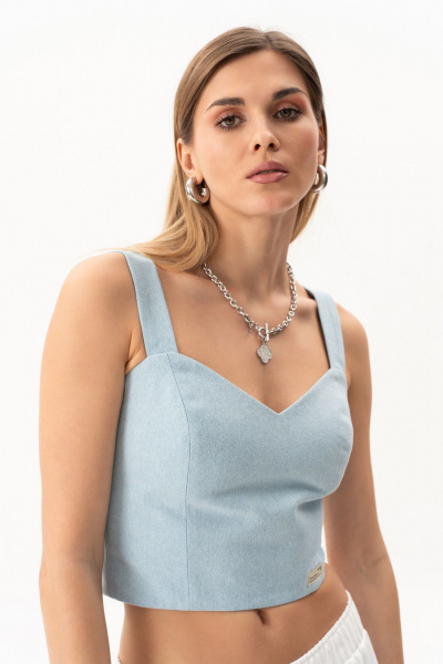 Топ Luna 230 голубой_джинс - фото 17