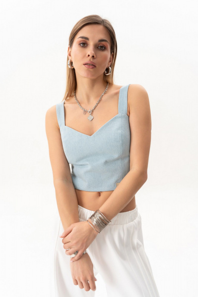 Топ Luna 230 голубой_джинс - фото 15