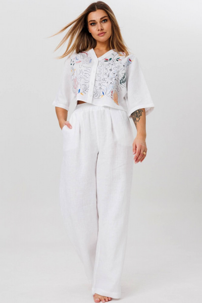 Брюки, рубашка AMIE by Ma Сherie 8008 белый - фото 13
