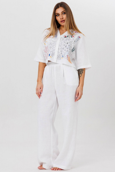 Брюки, рубашка AMIE by Ma Сherie 8008 белый - фото 9