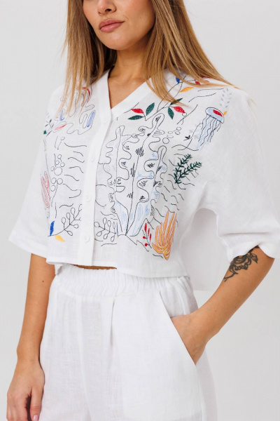 Брюки, рубашка AMIE by Ma Сherie 8008 белый - фото 5