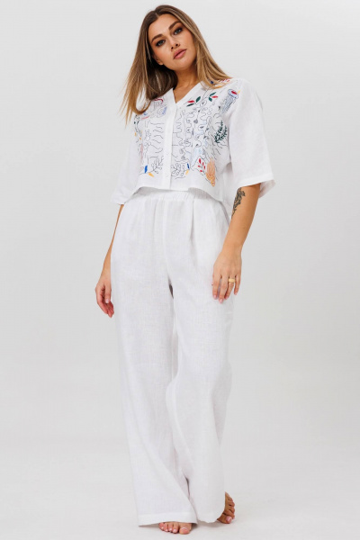 Брюки, рубашка AMIE by Ma Сherie 8008 белый - фото 1