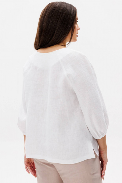 Рубашка Ma Сherie 1175 белый+бежевый - фото 3