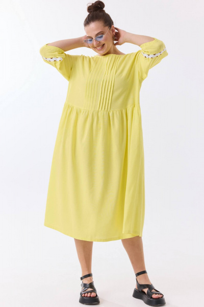 Платье SOVA 11288 желтый - фото 7