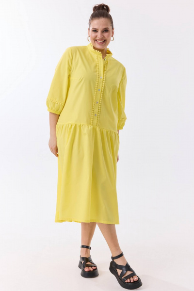Платье SOVA 11289 желтый - фото 5
