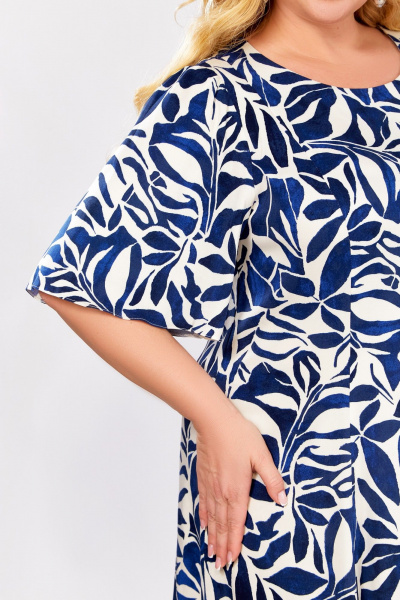 Платье Swallow 854 сине-молочный_принт - фото 15