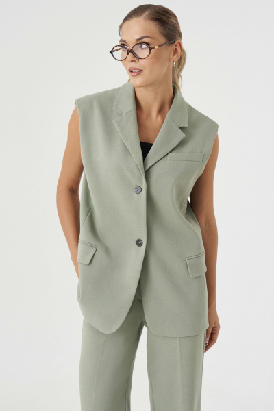 Жилет Панда 199837w оливковый - фото 7