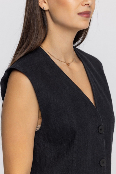 Жилет FASHION CENTRE Л-3967/ч чёрный - фото 3