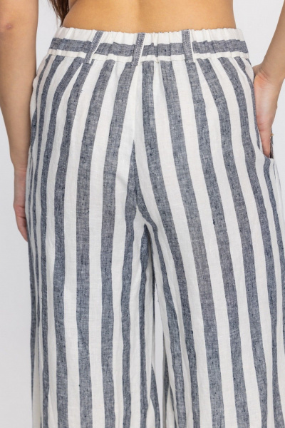 Брюки FASHION CENTRE Л-3968 молочно-черная полоска - фото 4