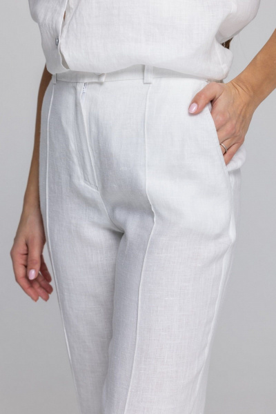 Брюки FASHION CENTRE Л-3971/б белый - фото 8