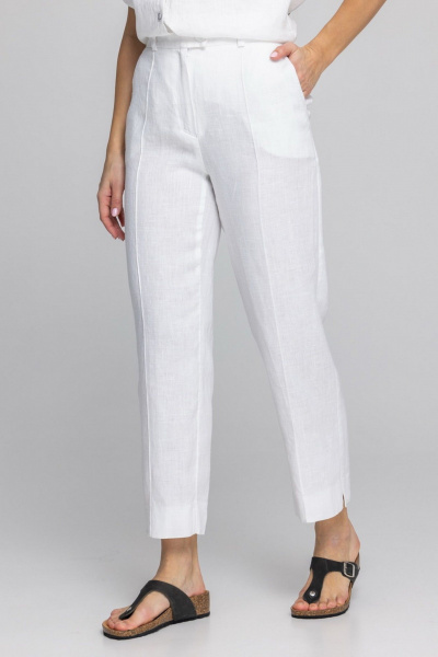 Брюки FASHION CENTRE Л-3971/б белый - фото 7