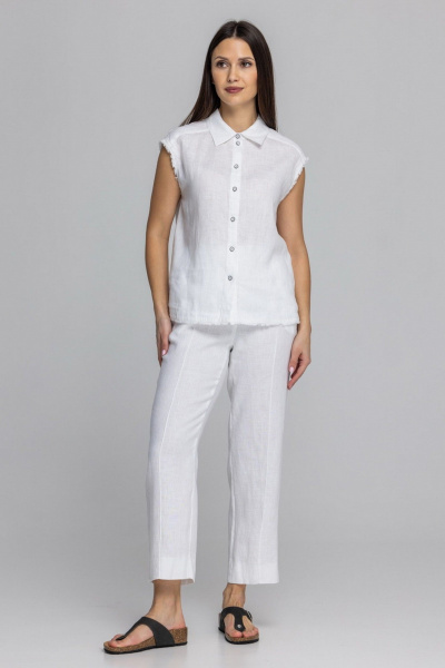 Брюки FASHION CENTRE Л-3971/б белый - фото 3