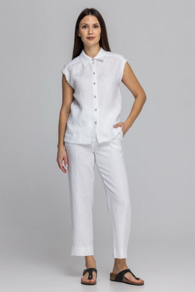 Брюки FASHION CENTRE Л-3971/б белый - фото 1