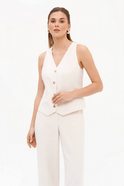 Жилет Nelva 1965 кремовый меланж - фото 1