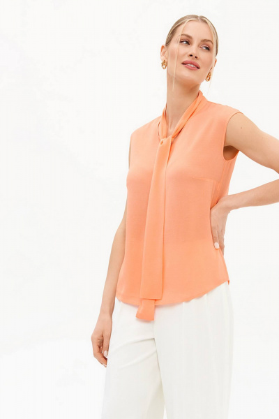 Блуза Nelva 23448 неоновый оранжевый - фото 6
