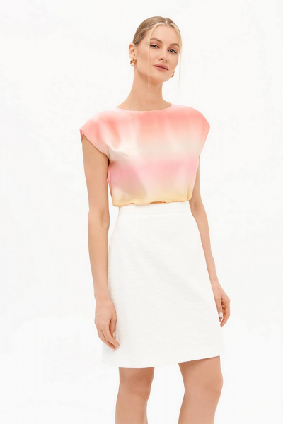 Блуза Nelva 23454 розовый мультиколор - фото 6