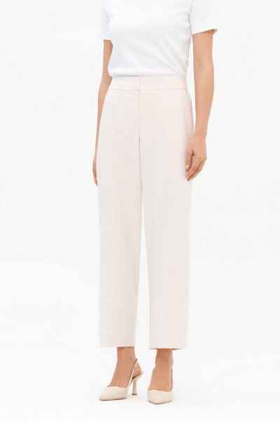 Брюки Nelva 31221 кремовый меланж - фото 6