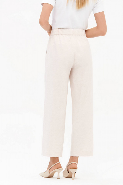 Брюки Nelva 31221 кремовый меланж - фото 3