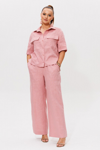 Брюки, рубашка Galean Style 982 розовый - фото 5