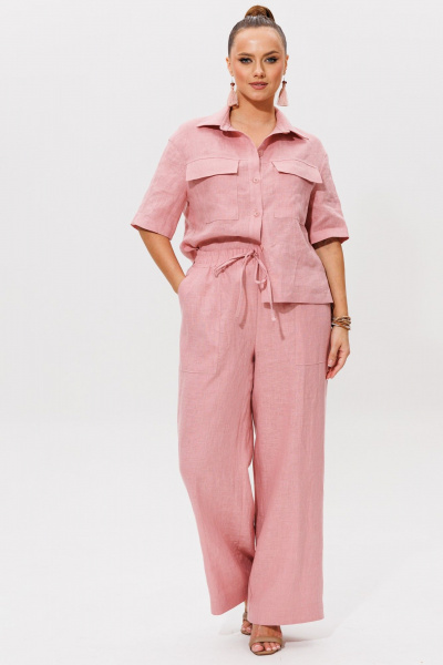 Брюки, рубашка Galean Style 982 розовый - фото 2