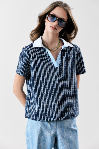 Блуза MilMil 1183 голубой - фото 5