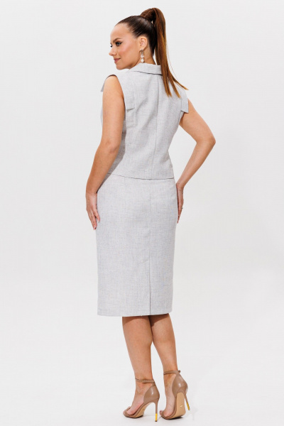 Жакет, юбка Galean Style 976 серый - фото 9