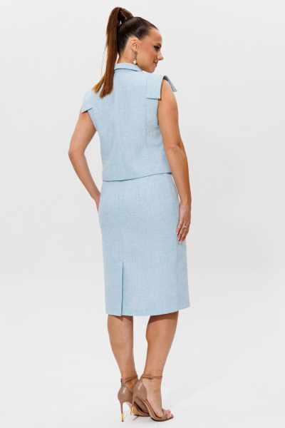 Жакет, юбка Galean Style 976 голубой - фото 2