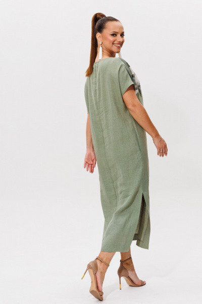 Платье Galean Style 974 хаки - фото 8