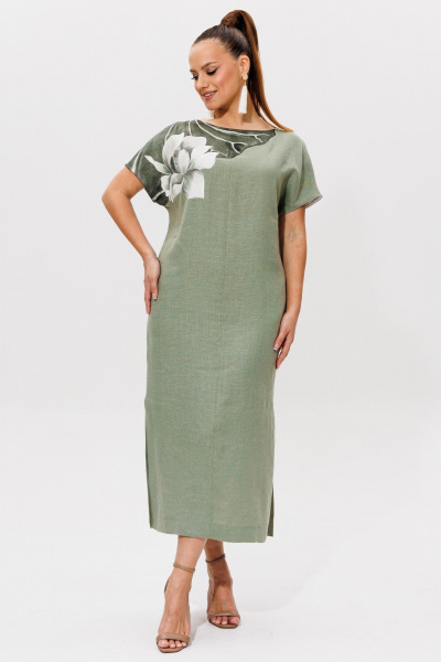 Платье Galean Style 974 хаки - фото 2