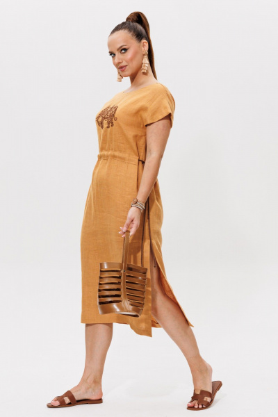 Платье Galean Style 852.1 охра - фото 10
