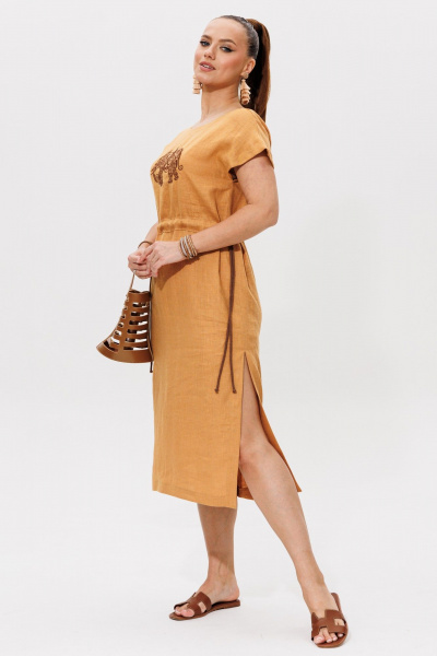 Платье Galean Style 852.1 охра - фото 9