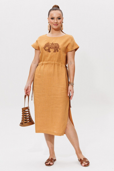 Платье Galean Style 852.1 охра - фото 1