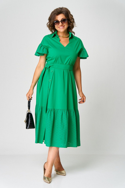 Платье EVA GRANT 7325Л изумруд - фото 5