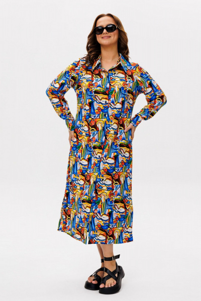 Платье Anelli 1341 пикассо - фото 9