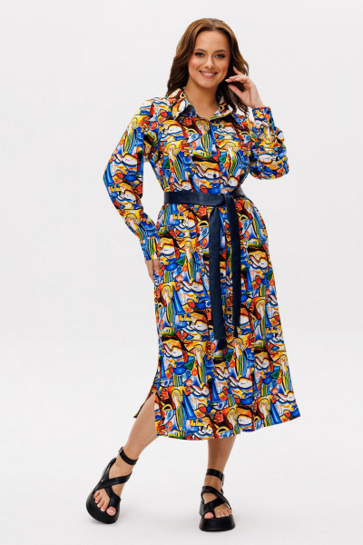 Платье Anelli 1341 пикассо - фото 1