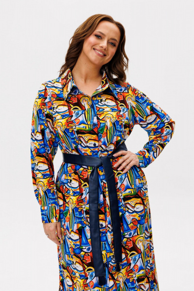 Платье Anelli 1341 пикассо - фото 6