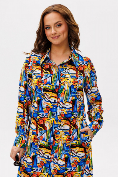 Платье Anelli 1341 пикассо - фото 2