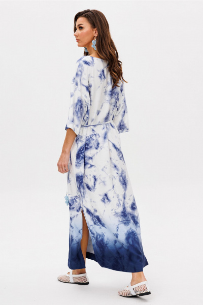 Платье Butеr 3100 бело-синий - фото 7