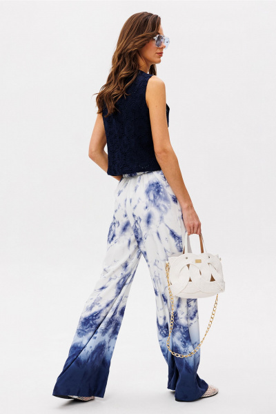 Брюки Butеr 3097 бело-синий - фото 12