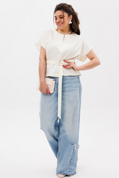 Блуза Anelli 1363 белая_птица - фото 6