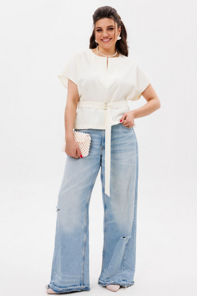 Блуза Anelli 1363 белая_птица - фото 3