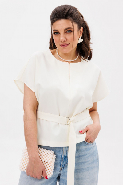 Блуза Anelli 1363 белая_птица - фото 1