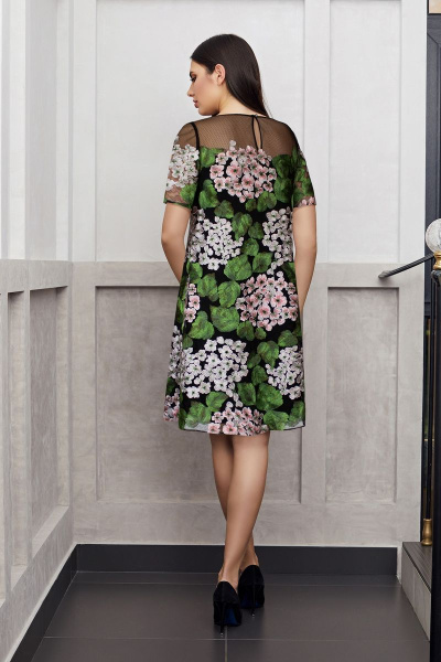 Платье Condra 4159 черный-розовый - фото 2