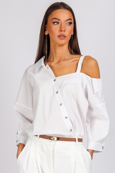 Блуза VIZAVI 726 белый - фото 8