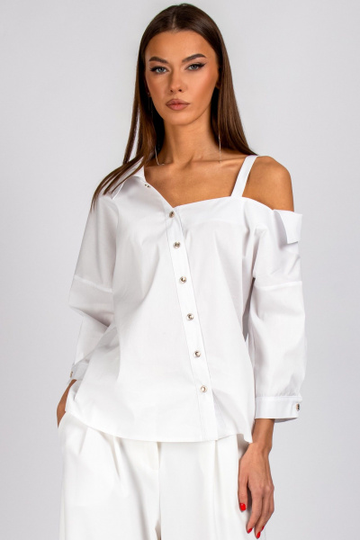 Блуза VIZAVI 726 белый - фото 4