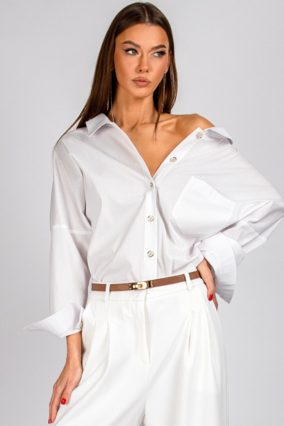 Блуза VIZAVI 727 белый - фото 5