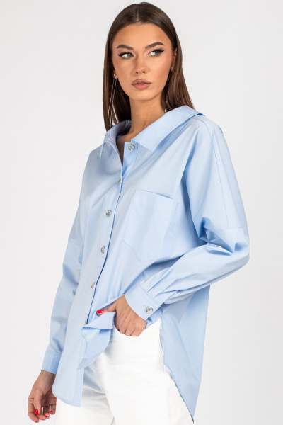 Блуза VIZAVI 727 голубой - фото 5
